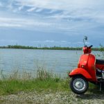 Vespa P200 at Powers State Recreation Area
