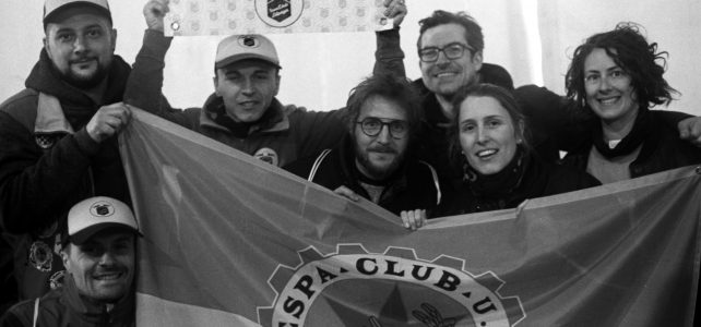 Vespa Club of Chicago with Vespa Club Alpalgo in the beer tent.